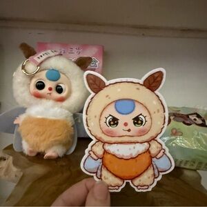 Baby Three Little Elf Series Animal Plush Cute Soft Stuffed Toys Pendant